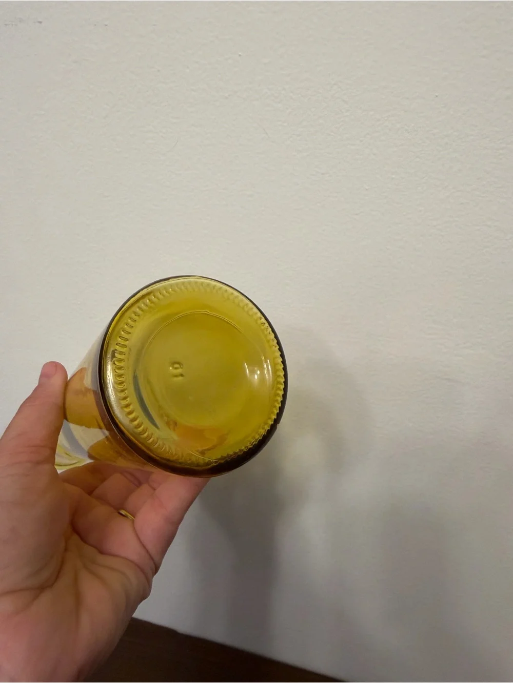Yellow Glass Decorative Vase